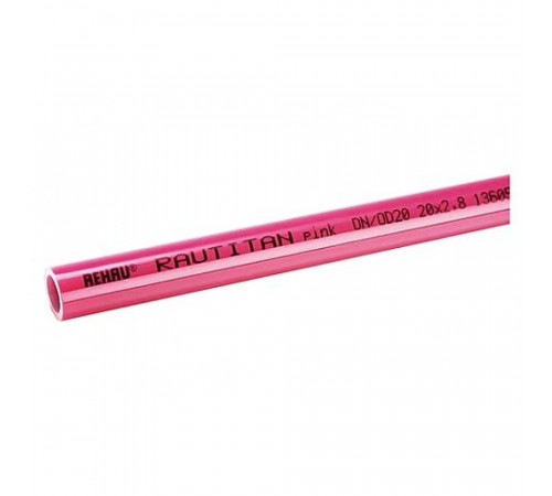 Труба из сшитого полиэтилена Rehau Rautitan pink 20x2,8 (штанга: 6 м)