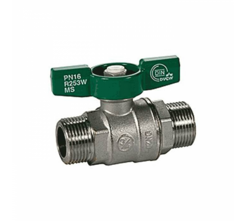 Кран шаровой латунь хром R253W Ду 10 Ру42 НР бабочка Giacomini R253WX002