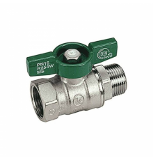 Кран шаровой латунь хром R254W Ду 25 Ру35 ВР/НР бабочка Giacomini R254WX025