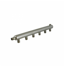 Коллектор нержавеющая сталь Ду 40 1/2" НР на 10 вых 3/4" НР м/о 50мм Элит-Металл 3298
