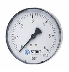 Манометр Stout SIM-0009-630608 аксиальный, 63 мм