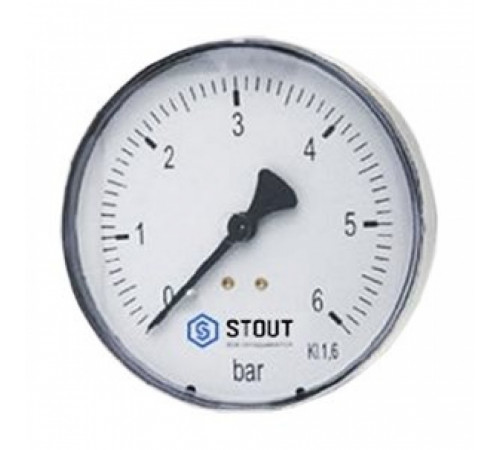Манометр Stout SIM-0009-630608 аксиальный, 63 мм
