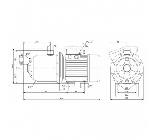 Водоподъемный насос Wilo MultiPress MP 304 EM