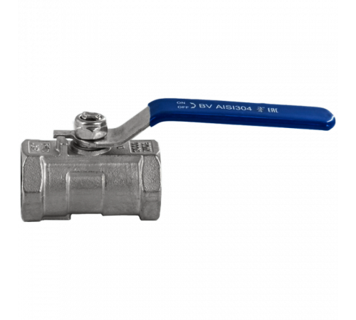 Кран шаровый муфтовый стандартнопроходной нержавеющий (1PC), AISI304 DN20 (3/4