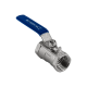 Кран шаровый муфтовый стандартнопроходной нержавеющий (1PC), AISI304 DN20 (3/4