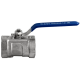Кран шаровый муфтовый стандартнопроходной нержавеющий (1PC), AISI304 DN32 (1_1/4