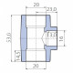 Тройник Ekoplastik 20x16x20 переходной
