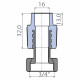 Переходник Ekoplastik 16x3/4 металлическая вставка и накидная гайка
