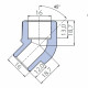 Угольник Ekoplastik 45° 16 мм внутренний/наружный