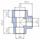 Тройник Ekoplastik 25x20x20 переходной с двух сторон