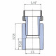 Переходник Ekoplastik 25x3/4 PMD, с накидной гайкой