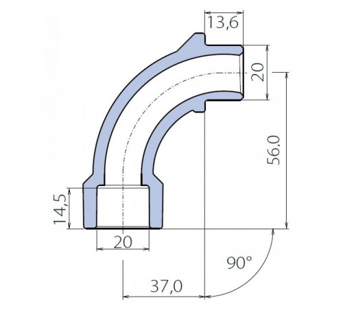 Отвод Ekoplastik 20