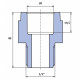 Переходник Ekoplastik 20x1/2 наружная резьба пластик