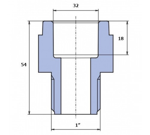 Переходник Ekoplastik 32x1 наружная резьба пластик