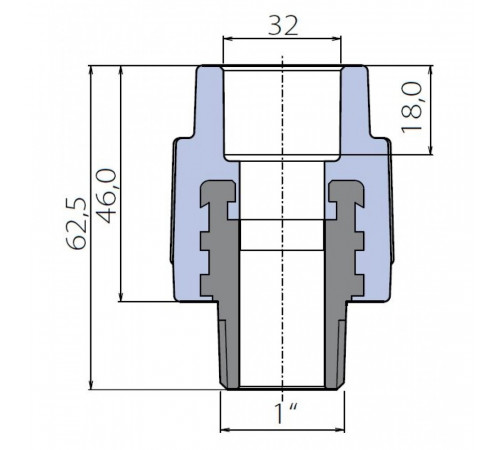 Переходник Ekoplastik 32x1 наружная резьба