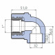 Угольник Ekoplastik 90° 32x1 внутренняя резьба