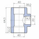 Тройник Ekoplastik 40x20x40 переходной