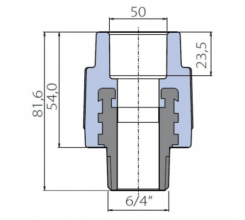 Переходник Ekoplastik 50x6/4 наружная резьба