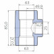 Тройник Ekoplastik 63x25x63 переходной