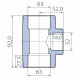 Тройник Ekoplastik 63x32x63 переходной