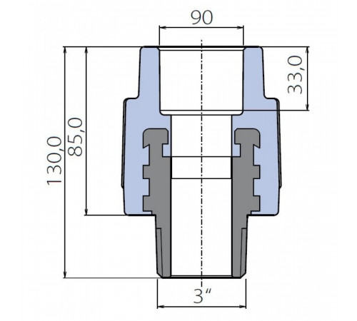 Переходник Ekoplastik 90x3 наружная резьба