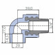 Угольник Ekoplastik 90° 20x3/4 наружная резьба