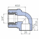 Угольник Ekoplastik 90° 20x3/4 внутренняя резьба
