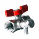 Кран шаровой латунь со спускником R251S хром Ду 20 Ру42 ВР G3/4
