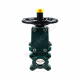 Задвижка шиберная односторонняя чугунная VG3400-00NI Ду 200 Ру10 межфланцеваяанцевая со штурвалом уплотнение: нитрил Tecofi VG3400-00NI0200