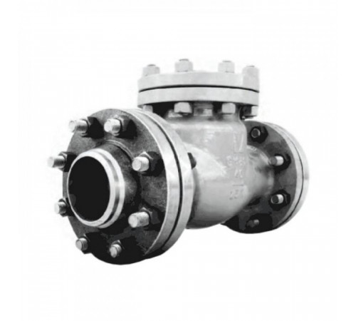 Клапан обратный сталь поворотный 19с53нж Ду 200 Ру40 Тмакс=425 оС фл заслонка нерж МЗТА