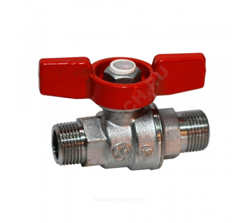 Кран шаровой латунь хром R253D Ду 20 Ру42 НР бабочка Giacomini R253X004