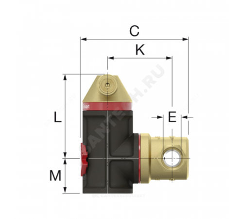 Сепаратор пластик Flamcovent Smart Ду 20 Ру10 G3/4