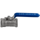 Кран шаровый муфтовый стандартнопроходной нержавеющий (1PC), AISI304 DN15 (1/2