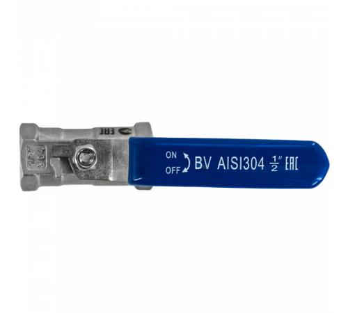 Кран шаровый муфтовый стандартнопроходной нержавеющий (1PC), AISI304 DN15 (1/2