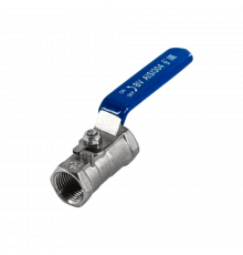 Кран шаровый муфтовый стандартнопроходной нержавеющий (1PC), AISI304 DN15 (1/2"), (CF8), PN64