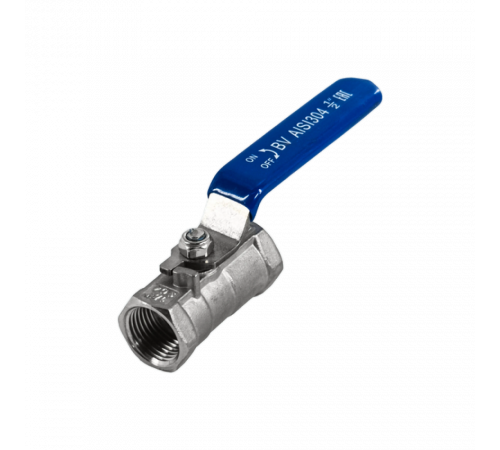 Кран шаровый муфтовый стандартнопроходной нержавеющий (1PC), AISI304 DN15 (1/2