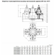 Тройник AVK фланцевый с 3-мя встроенными задвижками COMBI-CROSS DN150 PN16