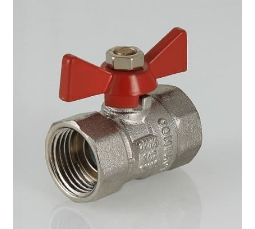 Кран шаровой облегченный VALTEC COMPACT В-В, бабочка 1/2'