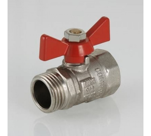 Кран шаровой облегченный VALTEC COMPACT В-Н, бабочка 1/2'