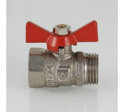Кран шаровой облегченный VALTEC COMPACT В-Н, бабочка 1/2'