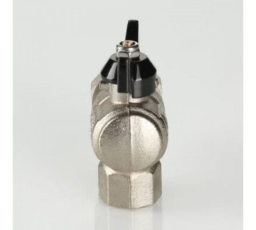 Кран шаровой усиленный VALTEC PERFECT угловой с полусгоном (американкой), бабочка 1/2'