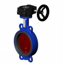 Затвор дисковый поворотный чугунный VPI4448-08EP Ду 300 Ру16 межфланцевый с редуктором диск чугунный манжета EPDM Tecofi VPI4448-08EP0300