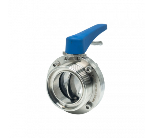 Затвор дисковый резьбовой нержавеющий под привод, EPDM, AISI304 DN65 (2_1/2