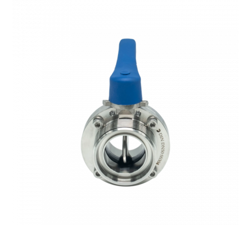 Затвор дисковый резьбовой нержавеющий под привод, EPDM, AISI304 DN50 (2