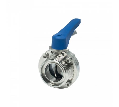 Затвор дисковый резьбовой нержавеющий под привод, EPDM, AISI304 DN50 (2