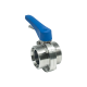 Затвор дисковый резьбовой нержавеющий под привод, EPDM, AISI304 DN50 (2