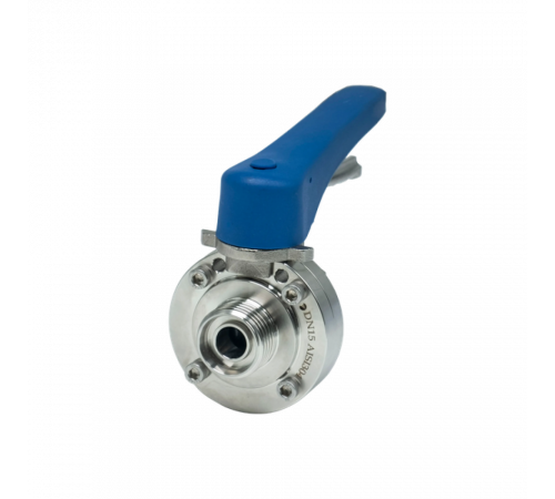 Затвор дисковый резьбовой нержавеющий под привод, EPDM, AISI304 DN15 (1/2