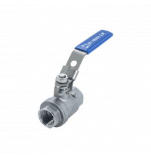 Кран шаровый муфтовый двусоставной с фиксатором нержавеющий (2PC), AISI304 DN15 (1/2"), (CF8), PN64
