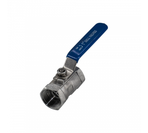Кран шаровый муфтовый стандартнопроходной нержавеющий (1PC), AISI304 DN25 (1