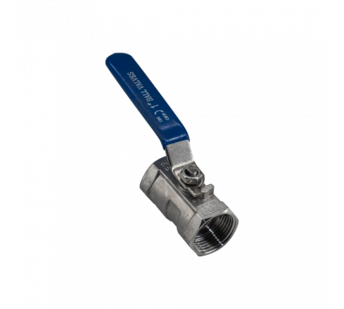 Кран шаровый муфтовый стандартнопроходной нержавеющий (1PC), AISI304 DN25 (1